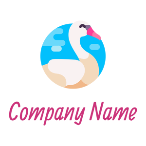 Rounded Swan logo on a White background - Animales & Animales de compañía