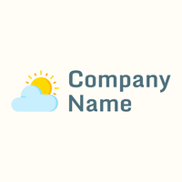 Clouds Sun logo on a Floral White background - Abstrakt