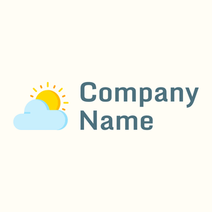 Clouds Sun logo on a Floral White background - Abstracto