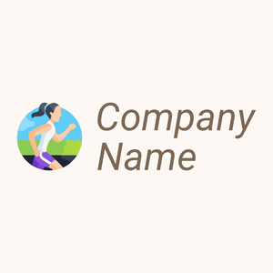 Running logo on a Seashell background - Esportes