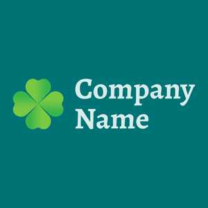 Clover logo on a Surfie Green background - Abstracto
