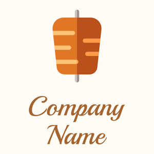 Kebab logo on a Floral White background - Cibo & Bevande