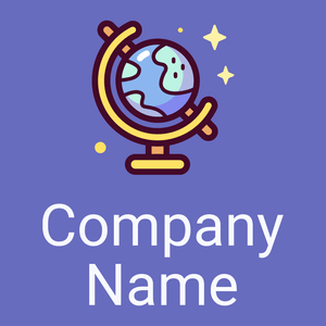 Geography logo on a Chetwode Blue background - Abstract