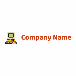 Computer logo on a White background - Abstrait