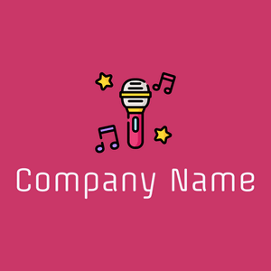 Karaoke logo on a Old Rose background - Arte & Entretenimiento