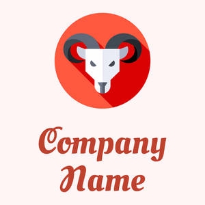 Mascot Aries on a Snow background - Abstrato