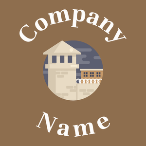 Prison logo on a Leather background - Domaine de l'architechture