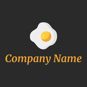 Fried egg logo on a Nero background - Agricultura