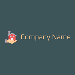 House logo on a Casal background - Immobilien & Hypotheken