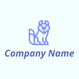 Coyote logo on a Azure background - Animali & Cuccioli
