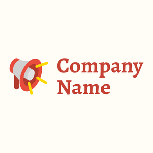 Megaphone logo on a Floral White background - Abstracto