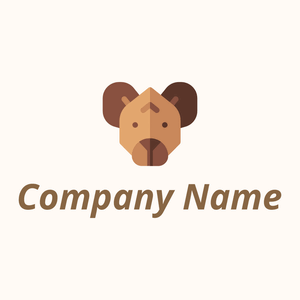 Hyena logo on a Seashell background - Animali & Cuccioli