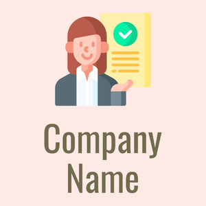 Consultant logo on a beige background - Negócios & Consultoria