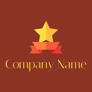 Star logo on a Burnt Umber background - Abstrait
