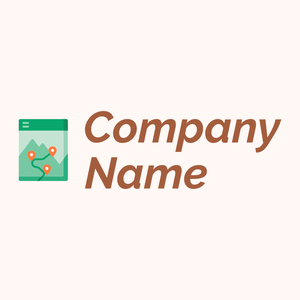 Hiking logo on a Seashell background - Abstracto