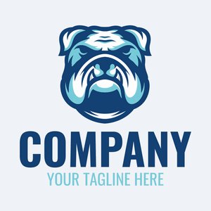 scowling bulldog head logo - Sicherheit