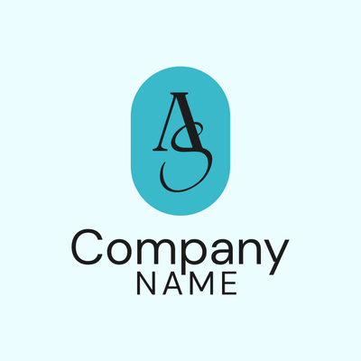 Buchstaben A und S Monogramm-Logo - Kommunikation