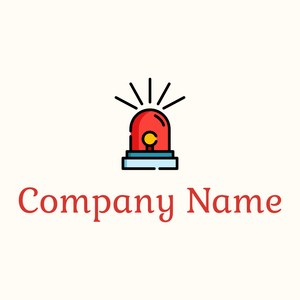 Siren logo on a Floral White background - Seguridad