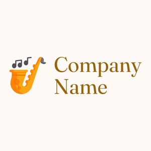 Saxophone logo on a Seashell background - Arte & Entretenimiento
