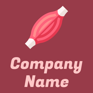Muscle logo on a Mexican Red background - Medical & Pharmaceutical