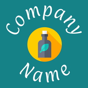 Herbal logo on a Deep Sea background - Fiori