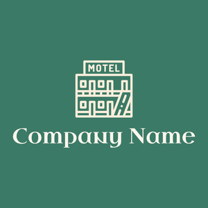 Motel logo on a Viridian background - Viajes & Hoteles