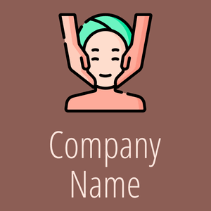 Facial treatment logo on a Rose Taupe background - Spa & Estética