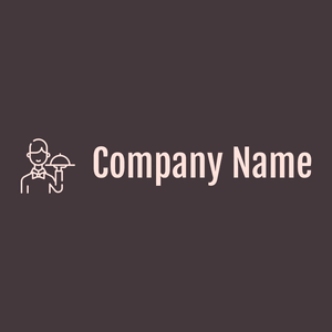 Waiter logo on a Jon background - Essen & Trinken