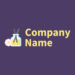 Aromatherapy logo on a Meteorite background - Spa & Esthetica