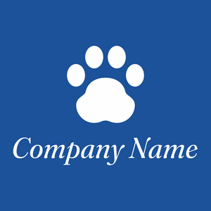 Pawprint logo on a Persian Blue background - Animais e Pets