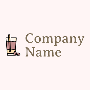 Ice coffee logo on a Snow background - Food & Drink