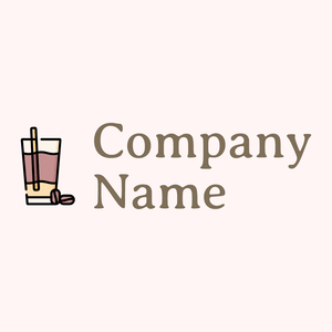 Ice coffee logo on a Snow background - Comida & Bebida