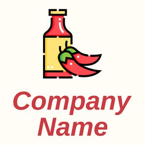 Hot sauce on a Floral White background - Comida & Bebida