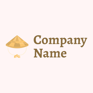 Asian hat logo on a Snow background - Abstract