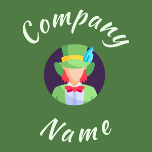 Mad hatter on a Fern Green background - Unterhaltung & Kunst