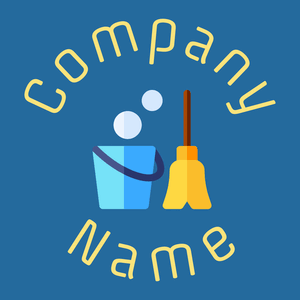 Mop logo on a Lochmara background - Cleaning & Maintenance