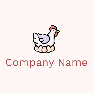 Chicken on a Snow background - Agricultura