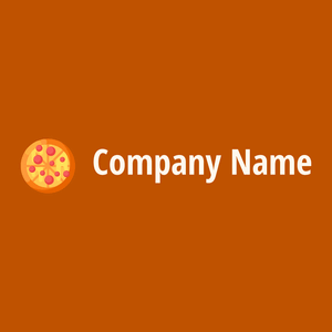 Pizza logo on a Tenne (Tawny) background - Cibo & Bevande