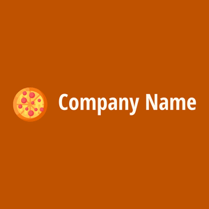 Pizza logo on a Tenne (Tawny) background - Alimentos & Bebidas