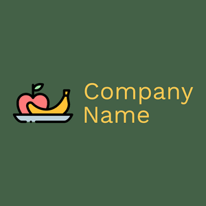 Fruits logo on a Grey-Asparagus background - Alimentos & Bebidas