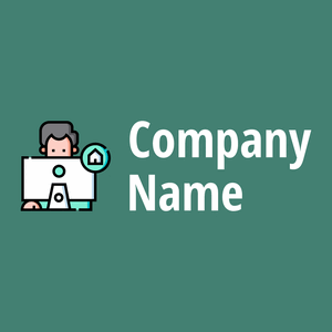 Work from home logo on a green background - Empresa & Consultantes