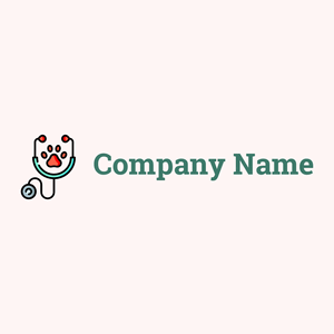 Stethoscope logo on a Snow background - Animaux & Animaux de compagnie