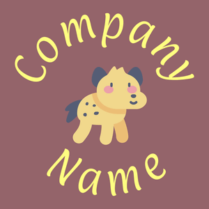 Hyena logo on a Copper Rose background - Animales & Animales de compañía