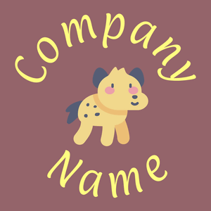 Hyena logo on a Copper Rose background - Tiere & Haustiere