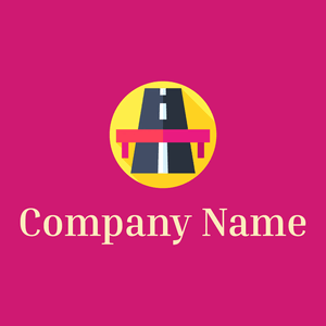 Motorway logo on a Medium Violet Red background - Automobile & Véhicule
