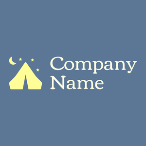 Night camping logo on a Waikawa Grey background - Abstrato