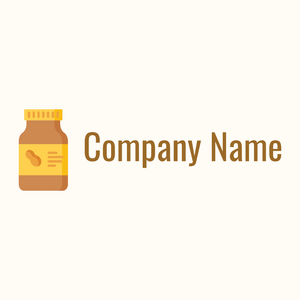 Peanut butter logo on a White background - Landbouw
