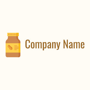 Peanut butter logo on a White background - Landwirtschaft