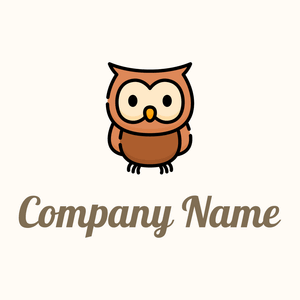 Brown Owl logo on a Floral White background - Abstrakt
