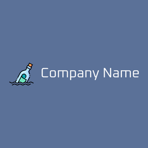 Message in a bottle logo on a Waikawa Grey background - Comunicazioni